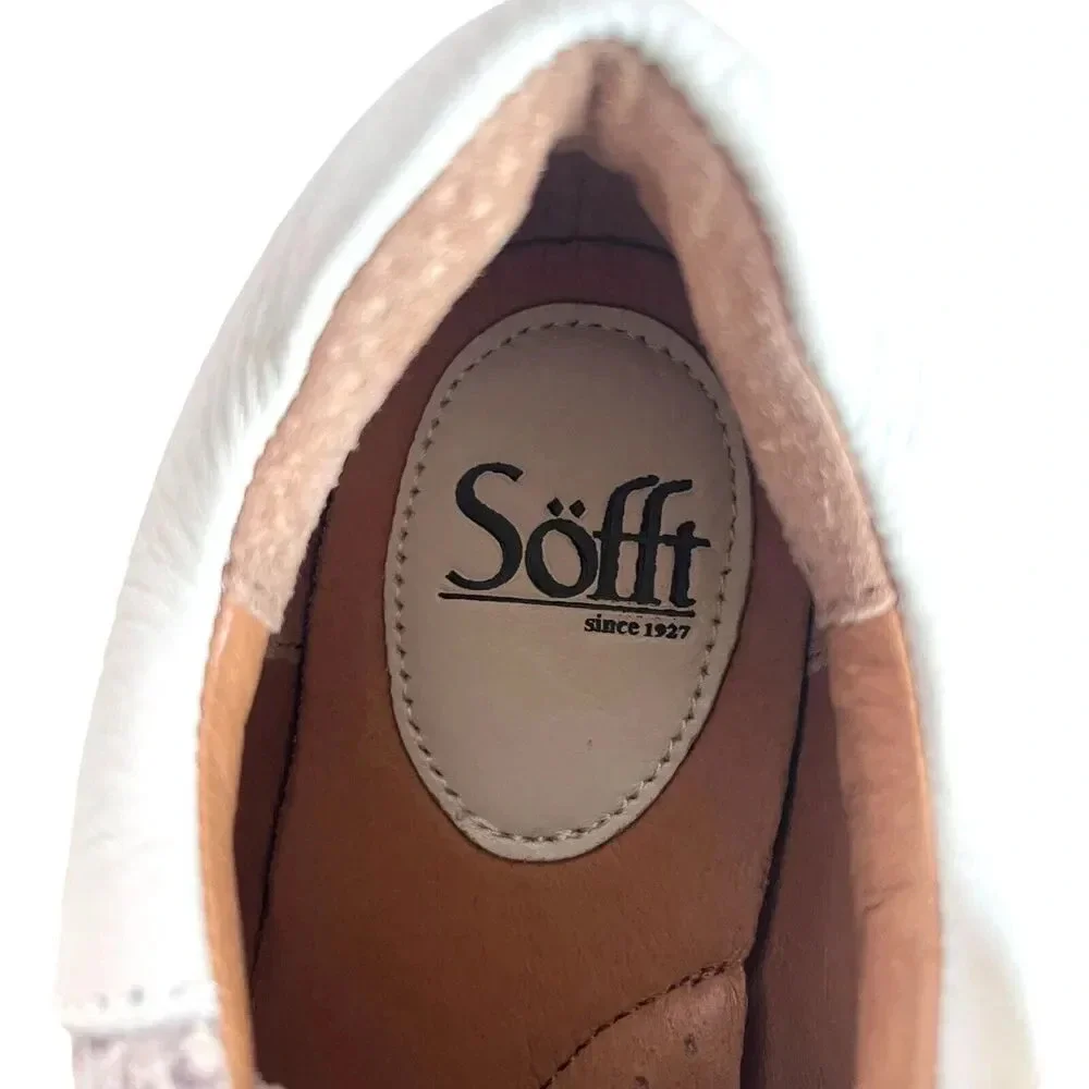 Sofft Womens Parkyn Natural Snake Leather Round Toe Sneakers - Size 7.5 M